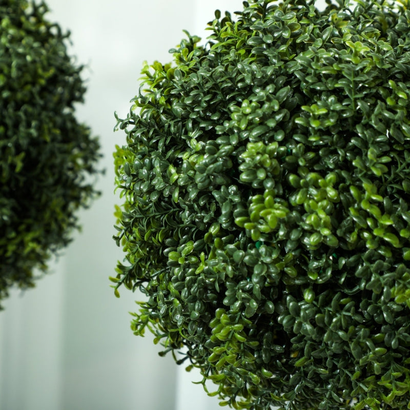 Artificial Boxwood Topiary Balls, Set of 2, 45cm, Plastic