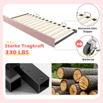 Upholstered Daybed Sofa Bed 90x190cm Pull-out Slatted Base, Pink Velvet