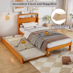 Wooden Bed 90x200cm with 90x190cm Pull-Out Bed, Wood