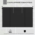Gazebo Side Panels, 3x3/3x6 m, Window, Waterproof, Black Oxford Fabric
