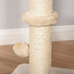 Cat Tree, Cat Cave 100H cm, Sisal Beige