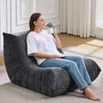 MMC-SHENHUI Bean Bag Chair Ergonomic 5-Point Support Suede