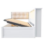 Daybed with Hydraulic Storage 90x200cm Pine Wood White