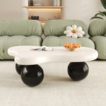 Cloud Style Coffee Table LED Lighting 16 Colors Round Leg Design