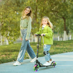 Children's Scooter with Foldable Metal Frame and Double Brakes, Black