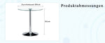 Modern Glass Beam Table Minimalist Ø89cm 92cm High