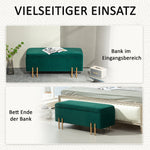 Bench, Upholstered Storage Chest, Fabric Green