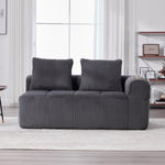 Two-Seater Sofa with Storage Pocket & Drink Holder - Corduroy