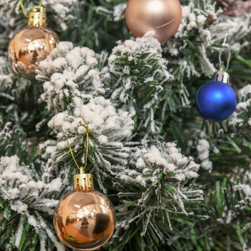 Mini Artificial Christmas Tree 60cm, 67 Tips with Snow, Cement Base