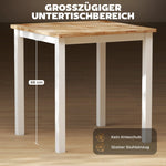 Dining Table for 4 People, Rubber Wood, Natural