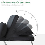 2-in-1 Sofa Bed Adjustable Backrest Removable Cover Polyester Black