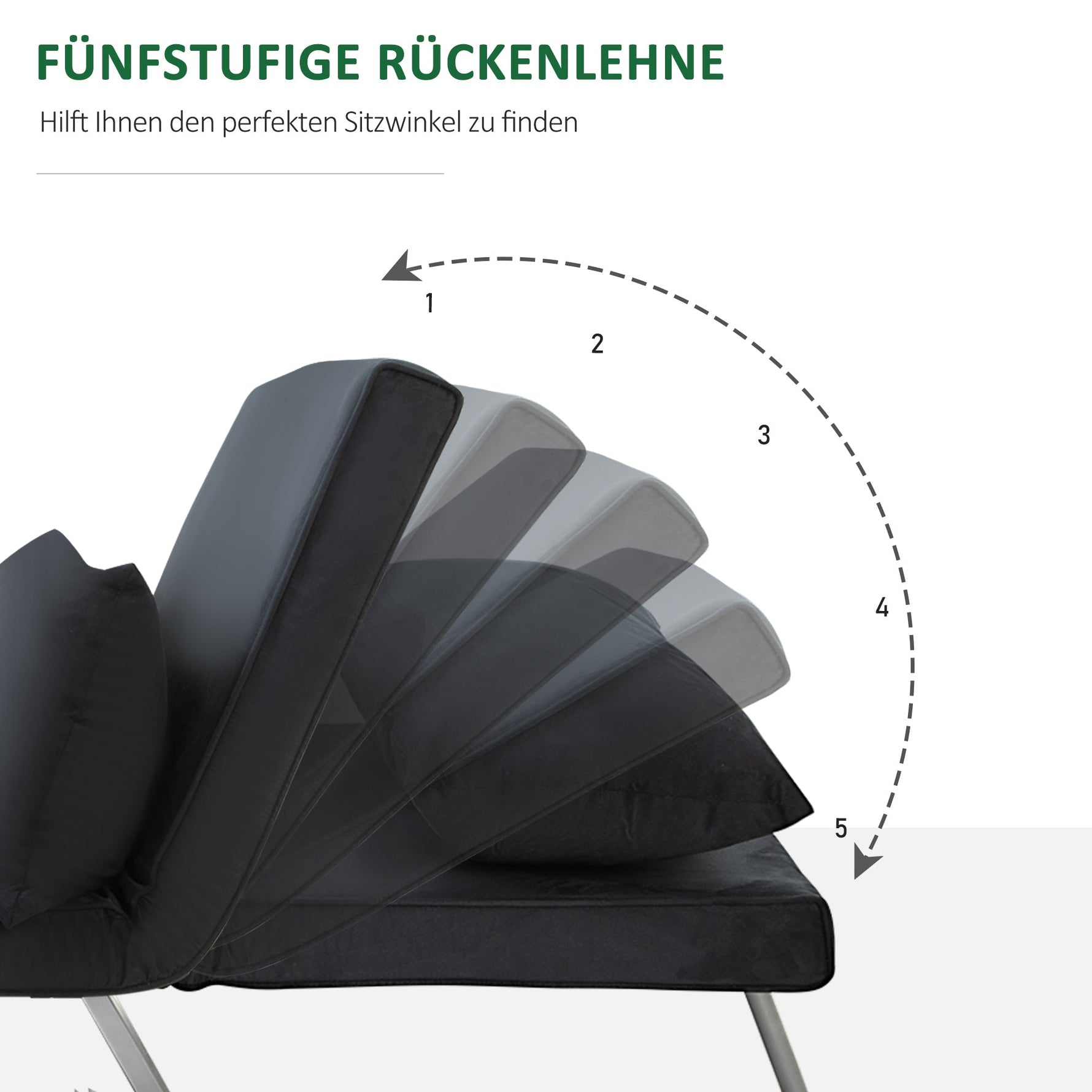 2-in-1 Sofa Bed Adjustable Backrest Removable Cover Polyester Black