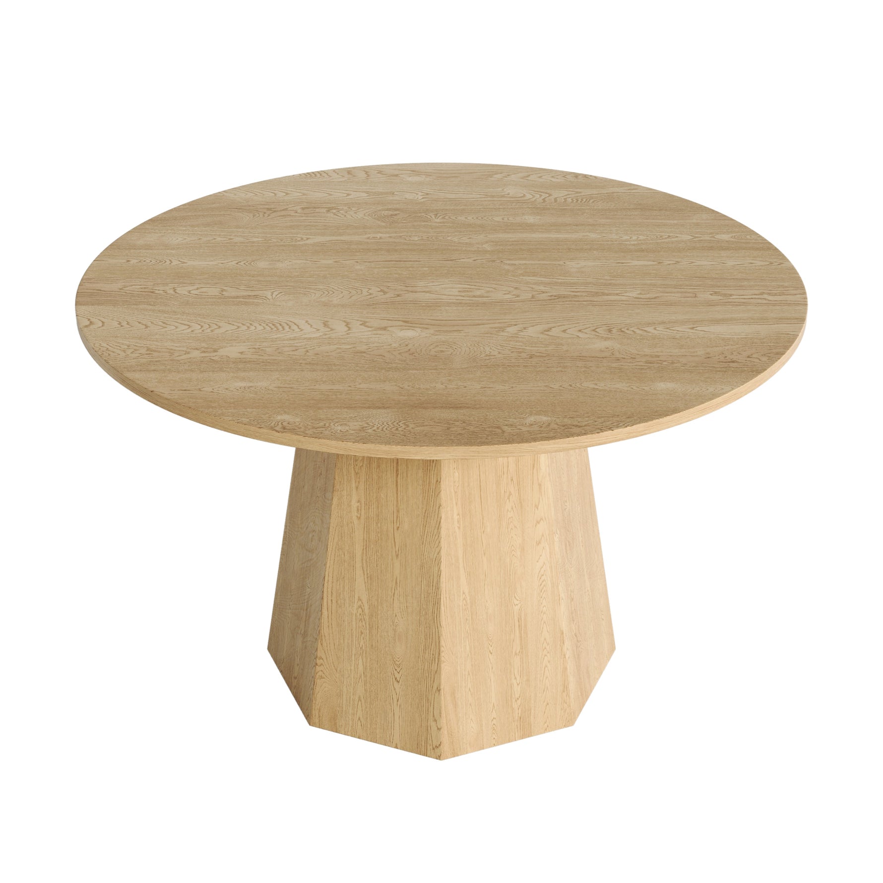 Round Dining Table 120x120cm 4-6 Seater Classic Scandinavian Style Oak