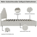 Modern Minimalist Soft Bed, Headboard 140*200CM, Beige