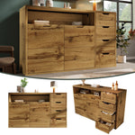 Modern Furniture - Integrated Storage, LED & USB Features - Mixed Materials