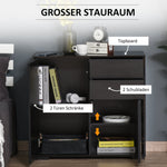 Sideboard Storage Cabinet with 2 Drawers & 2 Doors Black
