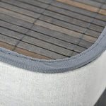 Laundry Basket 100L 2 Compartments Foldable Bamboo, Grey