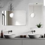 Bathroom Vanity Mirror 70x90CM Wall-Mounted Anti-Fog Waterproof Silver Glass