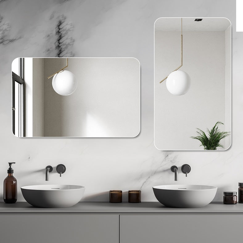 Bathroom Vanity Mirror 70x90CM Wall-Mounted Anti-Fog Waterproof Silver Glass