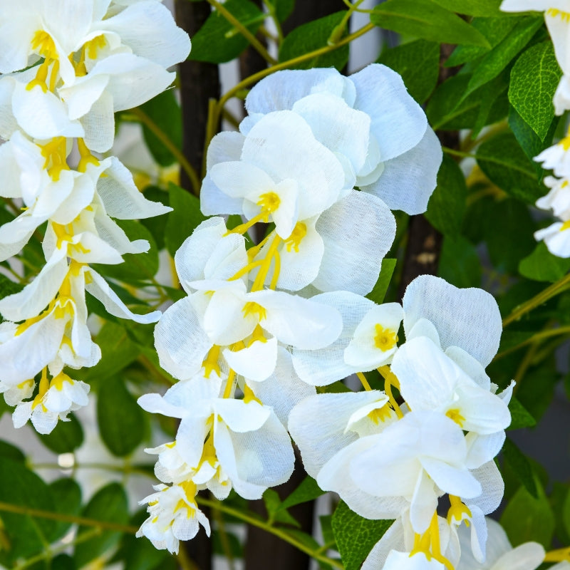 Artificial Plant White Wisteria, 165cm, Potted, Plastic
