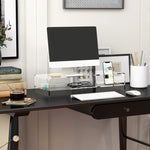 Monitor Stand with Keyboard Compartment 2 Tiers for 24 Inch - Transparent Acrylic