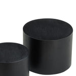 Modular Nesting Coffee Table Set of 2, Convertible and Space-Saving, Black and Oak or White Finish
