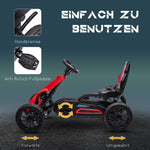Gokart pedal car, adjustable seat, handbrake, for children 3-8 years, outdoor fun