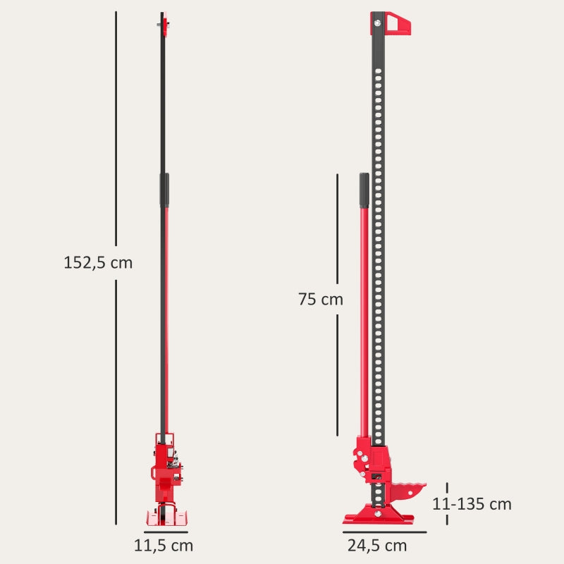 Farm Jack Car Jack, 135 cm 3000 kg Load Capacity, Steel