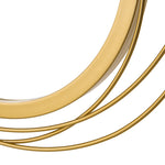Mirror Set, 4 Round Mirrors Wall Decoration, Elegant Metal
