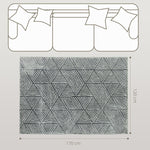 Rug Modern Style Washable Area Dark Grey
