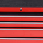 DURHAND Workshop Trolley, 7 Drawers, Lockable, 150 kg, Steel Red