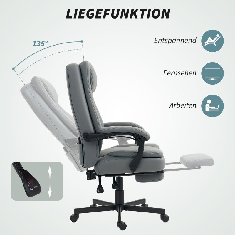 Office Chair, Massage Ergonomic Swivel, Grey