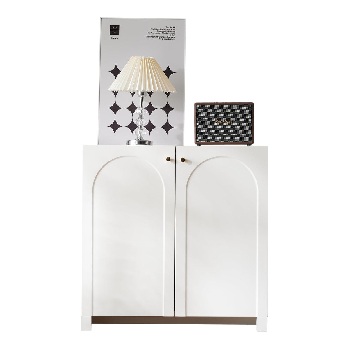 sideboard 2 door cabinet 80 x 40 x 80 cm cream-white