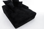 Luxury Cord Sofa, Multifunctional Sofa Bed, No Assembly, Black