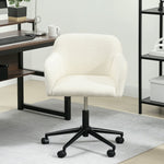 Swivel Office Chair, Desk Chair, Height Adjustable, Cream White
