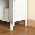 Chest of Drawers Storage Cabinet, 2 Drawers 3 Compartments, Anti-tip, White