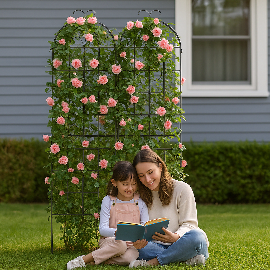 Garden Trellis, 2 Pack Climbing Plants, Metal