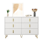 Sideboard Modern Design, Chest of Drawers Storage, Gold Handles