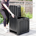 Outdoor Storage Box 121L with Handles - Black Plastic