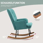 Rocking Chair with Footstool, Armchair Nursing Chair 130kg Linen Look