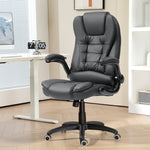 Office Chair, Ergonomic Executive with Rocking Function, Faux Leather, Dark Grey
