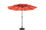 Outdoor Umbrella, 14.8 Ft Double Sided Rectangular Large with Crank, Orange