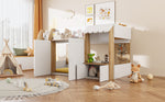 Children's House Bed 90x200cm with Storage & Ladder, Solid Wood