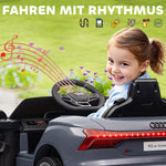 Children's Electric Car 12V with Remote Control, 2 Motors, 4 Suspended Wheels, Gray