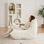Togo Two-Seater Sofa with Memory Foam and Floor Lounge Design, Chenille