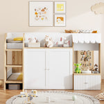 Children's House Bed 90x200cm with Storage & Ladder, Solid Wood