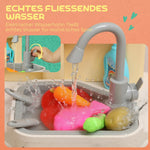 Play Kitchen with Running Water, 85-Piece Accessory Set, Lights and Sounds, Multicolor