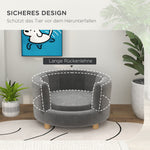 Dog Sofa, Washable Pet Sofa, Wooden Legs, Grey