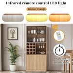 Display Cabinet with Glass Doors, Lighting - 180 cm