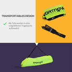 Badminton Net Set, Foldable Height Adjustable with Carrying Bag, Metal Polyester Green